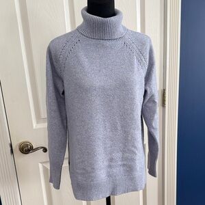 GAP Pale Blue and Gray Turtleneck Sweater